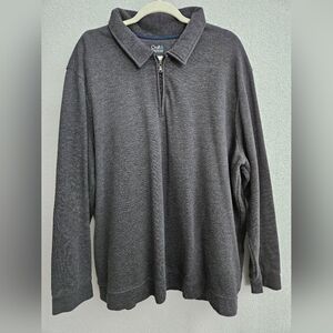 Croft & Barrow Extra Soft Gray Quarter Zip, 2XB